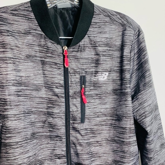 New Balance zip up running wind jacket large grey outerwear - Picture 2 of 6